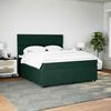 vidaXL Sommier &agrave; lattes de lit et matelas Vert fonc&eacute; 180x200cm Velours