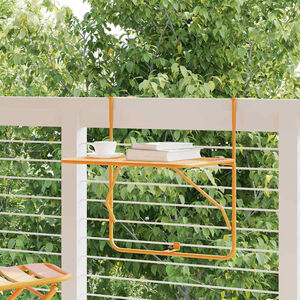 vidaXL Table de balcon Jaune 60x40 cm Acier