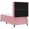 vidaXL Lit &agrave; ressorts avec matelas avec LED Rose 100 x 200 cm Velours