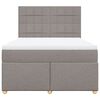 vidaXL Sommier &agrave; lattes de lit avec matelas Taupe 140x190 cm Tissu