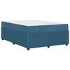 vidaXL Cadre de lit avec matelas Bleu 160 x 200 cm tissu
