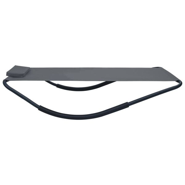 vidaXL Lit de jardin Gris 200x90 cm Acier