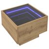 vidaXL Table basse ch&ecirc;ne artisanal 40 x 40 x 30 cm Bois d'ing&eacute;nierie