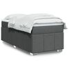 vidaXL Sommier &agrave; lattes de lit avec matelas Gris fonc&eacute; 80x200 cm Tissu