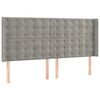 vidaXL Sommier &agrave; lattes de lit matelas et LED Gris clair 200x200 cm