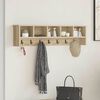vidaXL Porte-manteau mural avec &eacute;tag&egrave;re Ch&ecirc;ne sonoma 100 x 16 x 26 cm