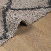 vidaXL Tapis shaggy &agrave; poils longs moderne beige anthracite 240x240 cm