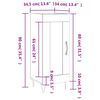 vidaXL Buffet blanc 34,5x34x90 cm bois d'ing&eacute;nierie