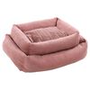 FLAMINGO Lit chien fermeture &eacute;clair Colette Rectangulaire 50 cm Rose