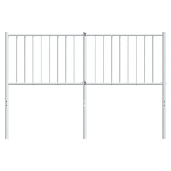 vidaXL T&ecirc;te de lit m&eacute;tal blanc 135 cm