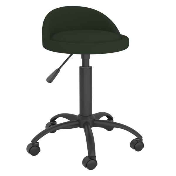 vidaXL Chaises pivotantes &agrave; manger lot de 2 Vert fonc&eacute; Velours