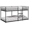 vidaXL Lit superpos&eacute; sans matelas noir 107x203 cm acier