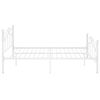 vidaXL Cadre de lit sans matelas blanc m&eacute;tal 120x200 cm