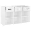 vidaXL Buffet Blanc brillant 100x30x59,5 cm Bois d'ing&eacute;nierie