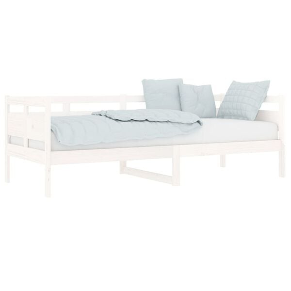 vidaXL Lit de jour sans matelas blanc bois de pin massif 80x200 cm