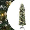 vidaXL Arbre de No&euml;l artificiel slim Vert et blanc 240 cm