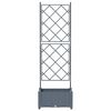 vidaXL Cache-pot de jardin Gris Clair 40 x 40 x 125,5 cm Acier