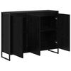 vidaXL Meuble d'appoint Ch&ecirc;ne noir 96,5 x 30 x 75 cm Bois d'ing&eacute;nierie
