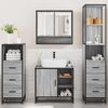 vidaXL Ensemble de meubles de salle de bain 4 pcs sonoma gris