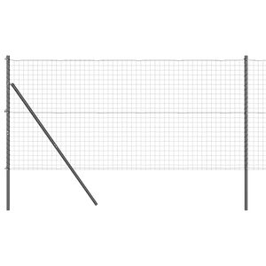 vidaXL Fixation au sol Euro pour cl&ocirc;ture 10 x 1 m Gris Maille
