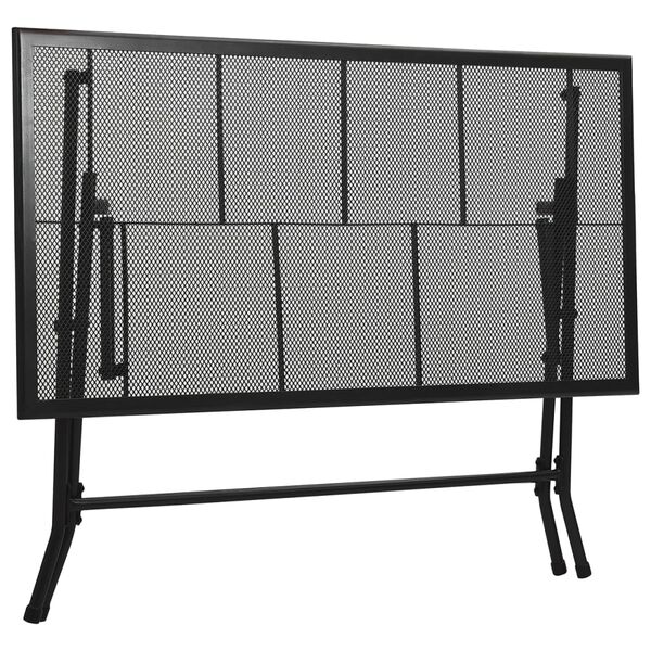 vidaXL Ensemble &agrave; manger de jardin 3 pcs Acier Anthracite