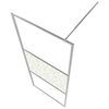 vidaXL Paroi de douche &agrave; l'italienne &agrave; verre ESG pierre 115x195 cm
