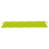 vidaXL Banc Batavia avec coussin vert vif 150 cm Bois de teck massif