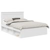vidaXL Cadre de lit Blanc 140 x 200 cm Bois de pin massif