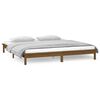 vidaXL Cadre de lit &agrave; LED sans matelas 160x200 cm bois massif