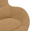 vidaXL Chaise &OElig;uf avec Pouf Marron Velours
