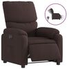 vidaXL Fauteuil inclinable &eacute;lectrique Marron fonc&eacute; Tissu