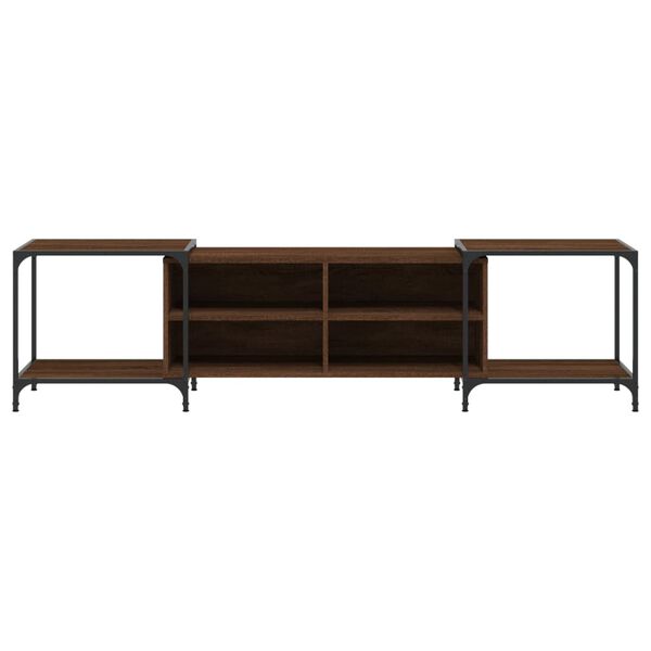 vidaXL Meuble TV ch&ecirc;ne marron 203x37x50 cm bois d'ing&eacute;nierie