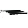 vidaXL Cadre de store manuel avec LEDs Noir et Blanc 3 x 2,5 m