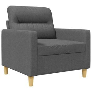 vidaXL Fauteuil Gris fonc&eacute; 60 cm Tissu