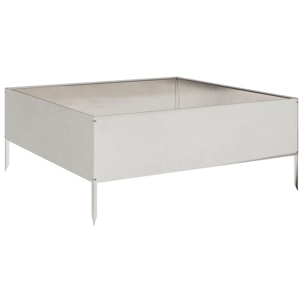 vidaXL Lit sur&eacute;lev&eacute; de jardin 100x100x25 cm acier inoxydable