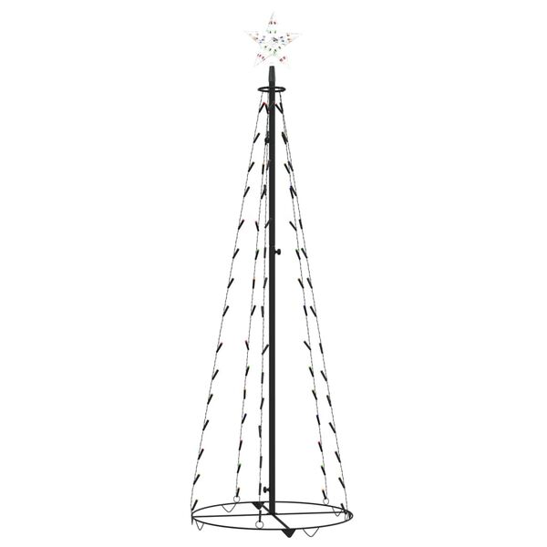 vidaXL Sapin de Noël cône 84 LED coloré décoration 50x150 cm