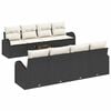 vidaXL Ensemble de canap&eacute; de jardin 9 pc Noir 55 x 55 x 37 cm