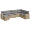 vidaXL Salon de jardin avec coussins 8 pcs beige r&eacute;sine tress&eacute;e