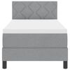 vidaXL Lit &agrave; ressorts avec matelas Gris clair 80 x 200 cm tissu