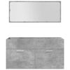 vidaXL Ensemble de meubles de salle de bain 5 pcs gris b&eacute;ton