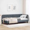 vidaXL Cadre de lit d'angle Gris foncé 100 x 200 cm Velours