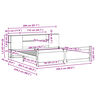vidaXL Lit biblioth&egrave;que sans matelas blanc 200x200 cm bois pin massif