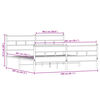 vidaXL Cadre de lit en métal sans matelas chêne fumé 200x200 cm