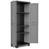 Keter Armoire de rangement avec &eacute;tag&egrave;res Stilo Gris et noir 173 cm