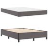 vidaXL Cadre de lit avec matelas Gris 160 x 200 cm tissu
