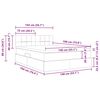 vidaXL Lit de Rangement avec matelas Bleu fonc&eacute; 140 x 190 cm Velours