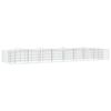 vidaXL Lit sur&eacute;lev&eacute; &agrave; gabions arqu&eacute; 600x100x50 cm Fer galvanis&eacute;