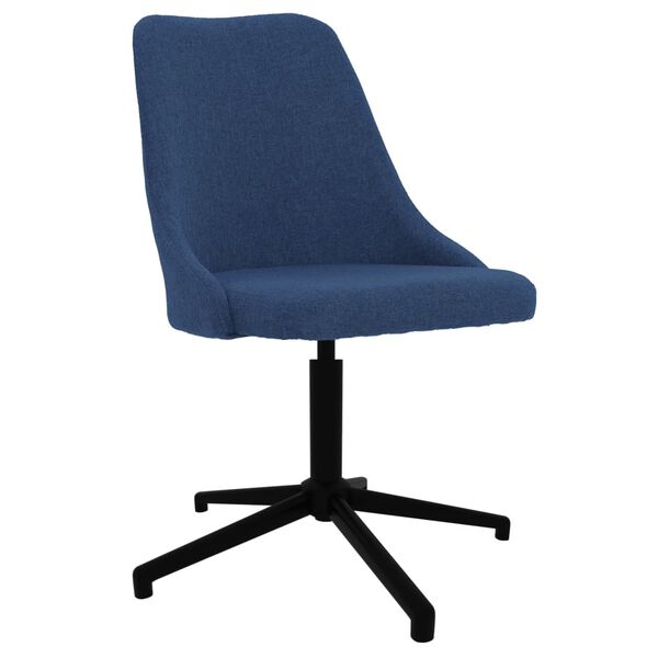 vidaXL Chaise pivotante &agrave; manger Bleu Tissu