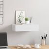 vidaXL &Eacute;tag&egrave;re &agrave; tiroir murale Blanc 40x23,5x10 cm MDF