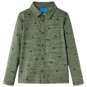 Chemise pour enfants kaki m&eacute;lang&eacute; 104
